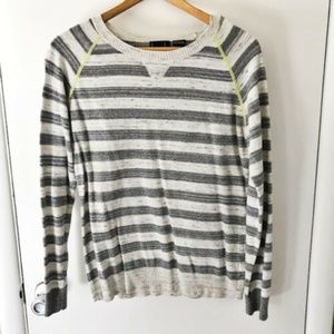 Kersh Womens Sweater Size L Grey White Knit